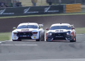 Brodie Kostecki and Ryan Wood made contact while battling for the lead. Image: Supercars